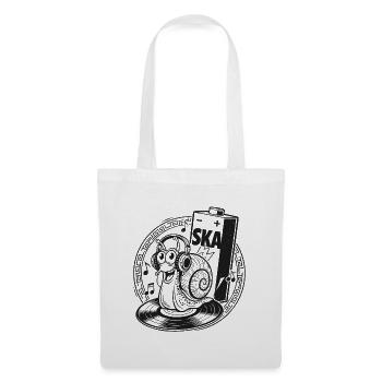Ska Snail with Headphones - Tote Bag - white - Front