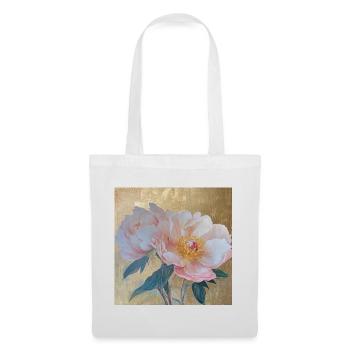 Goden Elegante Rosa Pfingstrose Blumen - Stoffbeutel - Weiß - Vorne