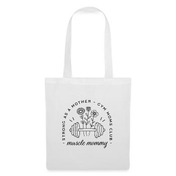 Maman de la salle de sport, maman musclée, maman en forme drôle - Sac en tissu - blanc - Devant