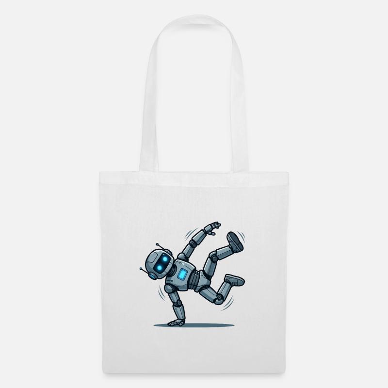 3 Le Robot Danseur Breakdance - Sac en tissu - blanc