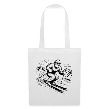 Skieurs Sasquatch Bigfoot en montagne - Sac en tissu - blanc - Devant