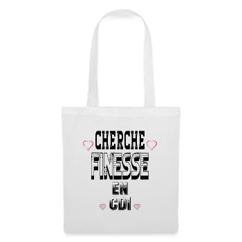 Cherche Finesse en CDI - Sac en tissu - blanc - Devant