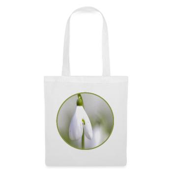 Perce-neige fleur blanche Fleur blanche Éclosion précoce - Sac en tissu - blanc - Devant
