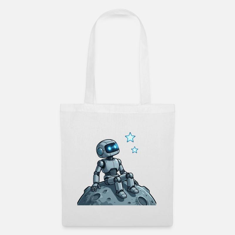 9 The Contemplative Robot - Tote Bag - white