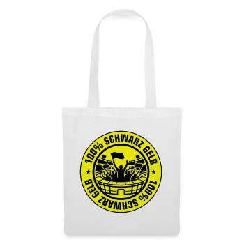 Schwarz Gelb Fans - Stoffbeutel - Weiß - Vorne