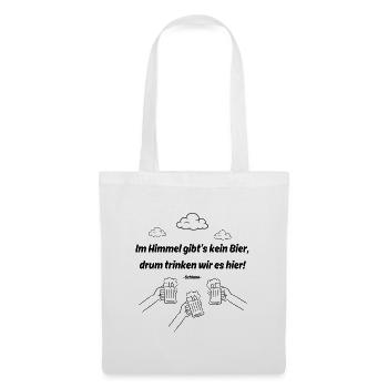 Il n’y a pas de bière au paradis – Drôle de dicton. - Sac en tissu - blanc - Devant
