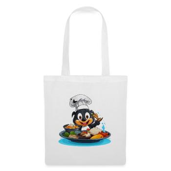 Dessin animé Cooking Dog Chef - Sac en tissu - blanc - Devant