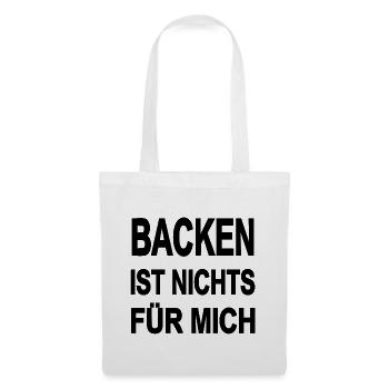 Backen - Stoffbeutel - Weiß - Vorne
