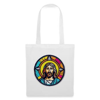 Jesus Vitrail Coloré - Sac en tissu - blanc - Devant