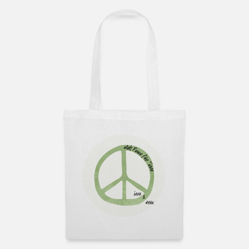 meh Peace - Stoffbeutel - Weiß