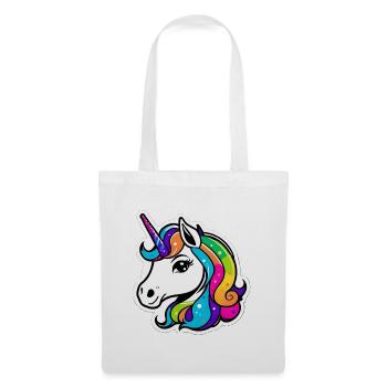 Bright Rainbow Unicorn - Tote Bag - white - Front