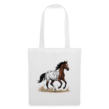 Appaloosa Pferd Wild Gallop Equestrian Mouchté - Stoffbeutel - Weiß - Vorne