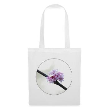 Fleur rose et blanche délicate, fleur blanche - Sac en tissu - blanc - Devant