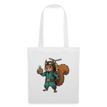 Squirrel Steampunk Aviator Jetpack-Kompass - Stoffbeutel - Weiß - Vorne