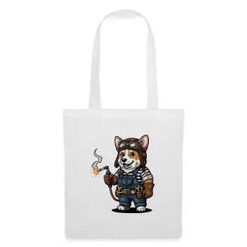 Corgi Welder Steampunk Industrial Mechanic - Tote Bag - white - Front