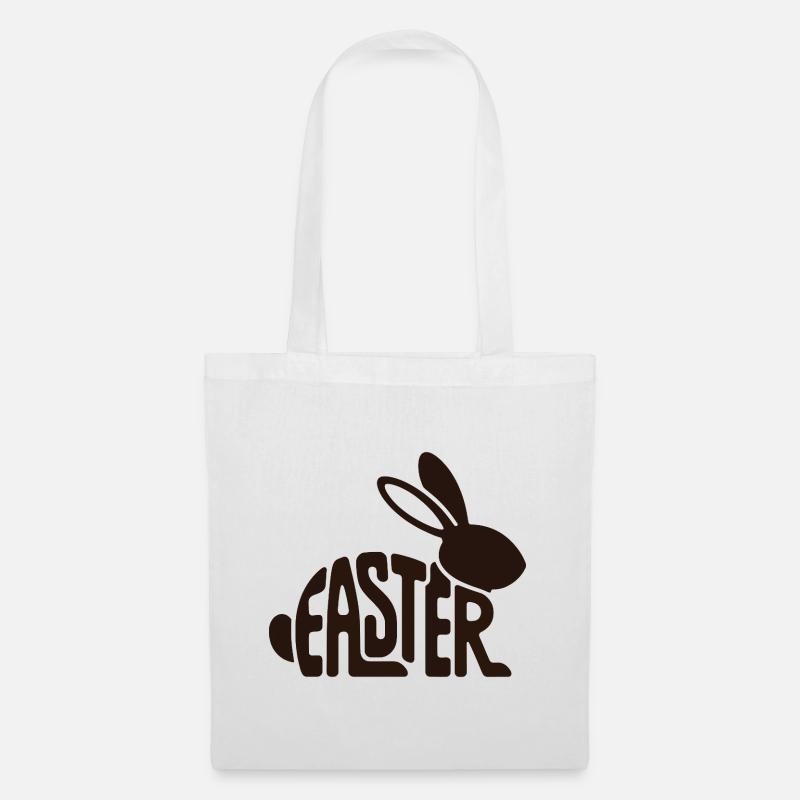 Easter Bunny Typo Shape - Tote Bag - white