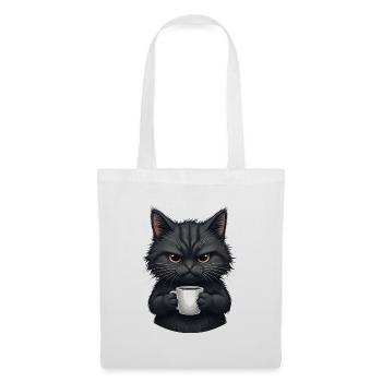 Cadeaux chat noir - Sac en tissu - blanc - Devant
