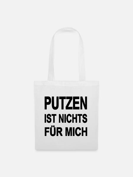 Putzen - Stoffbeutel - Weiß