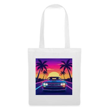 Neon Sunset Drive - Stoffbeutel - Weiß - Vorne