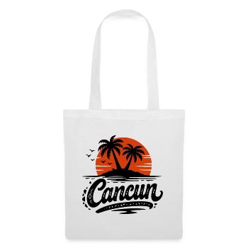 Souvenir de Noël des palmiers rétro de Cancun - Sac en tissu - blanc - Devant