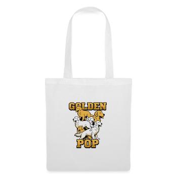 Design des chiens Pop Art Golden Retriever - Sac en tissu - blanc - Devant