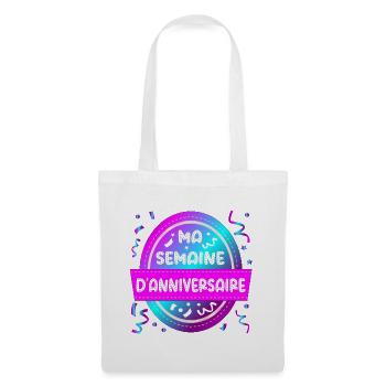 Ma semaine d’anniversaire - Sac en tissu - blanc - Devant