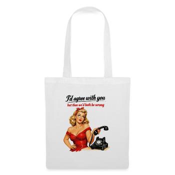 Pin-up Girl: Sarcasm & Eye Rolling Retro Style - Tote Bag - white - Front