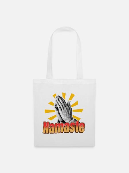 Namaste – Spirituelle Botschaft - Stoffbeutel - Weiß