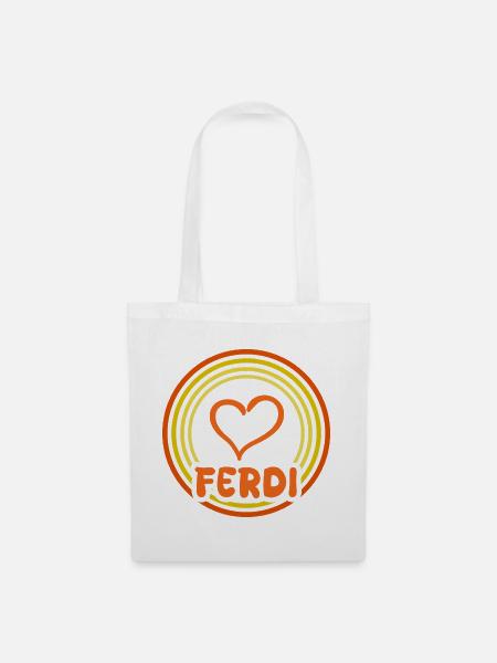 Geschenkidee Ferdi - Stoffbeutel - Weiß