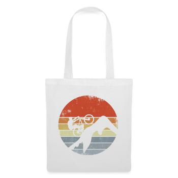 Vintage Mountain Biker Drawing - Tote Bag - white - Front