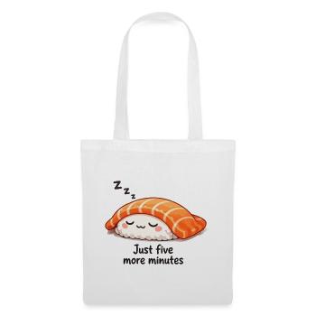 Sushi Kawaii endormi : encore cinq minutes - Sac en tissu - blanc - Devant