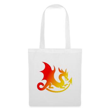 Colorful Dragon Silhouette - Tote Bag - white - Front