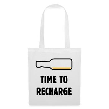 Time To Recharge (Beer / Beer / POS 2C) - Tote Bag - white - Front
