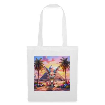 Pharaon Chat au Coucher du Soleil - Sac en tissu - blanc - Devant