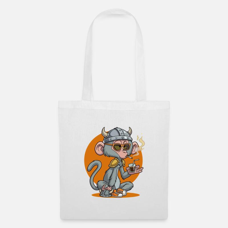 Monkey_2 - Sac en tissu - blanc
