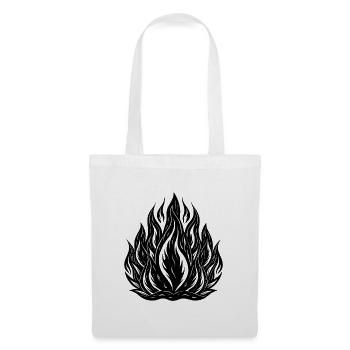 Flammes - Sac en tissu - blanc - Devant