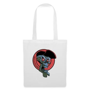 Laughing Cyclist's Skull - Tote Bag - white - Front