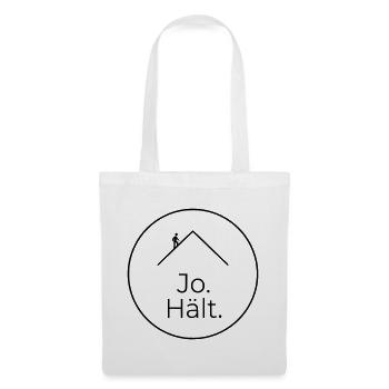 Dachdecker Jo Hält Spruch Badge - Stoffbeutel - Weiß - Vorne