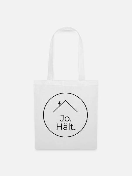 Dachdecker Jo Hält Spruch Badge - Stoffbeutel - Weiß