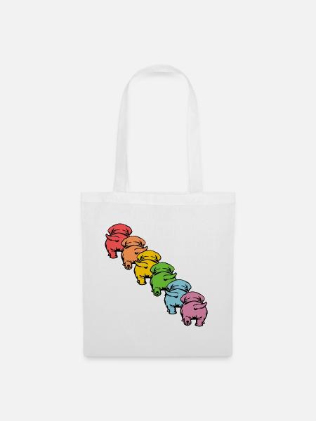 INKLUSION HUNDE REGENBOGEN - Stoffbeutel - Weiß