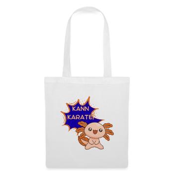 Kann Karate! Axolotl – Lustiges Kawaii T-Shirt - Stoffbeutel - Weiß - Vorne