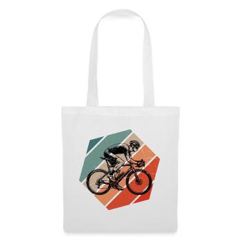 Geschenkidee für einen Roadbike mit Roadbike - Stoffbeutel - Weiß - Vorne