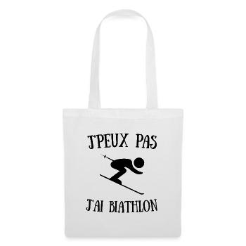 je peux pas j'ai biathlon - Sac en tissu - blanc - Devant