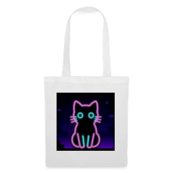Neon Cat – Pixel Vibes für Gamer & Nerds - Stoffbeutel - Weiß - Vorne