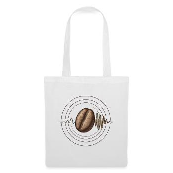 Onde sonore du cœur de café - Sac en tissu - blanc - Devant