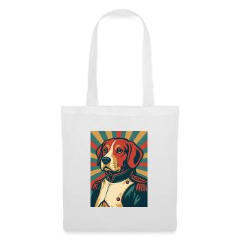 Dog General Retro Poster Style Vintage Design - Tote Bag - white - Front