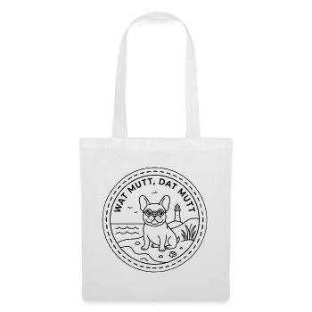 Wat mutt dat mutt French Bulldog by the Sea - Tote Bag - white - Front