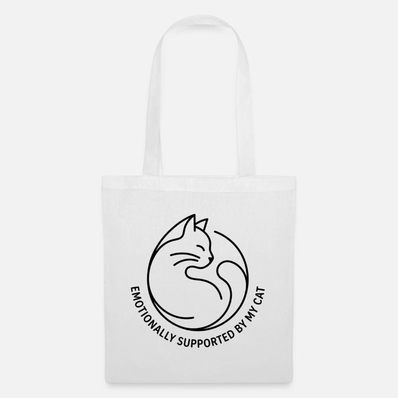 Cat-friendly yin-yang design - Tote Bag - white