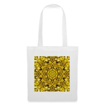 Yellow mandala radial pattern - Tote Bag - white - Front