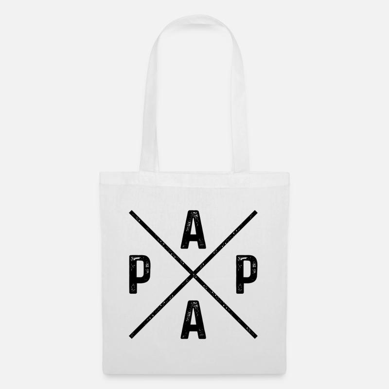 Papa - Stoffbeutel - Weiß